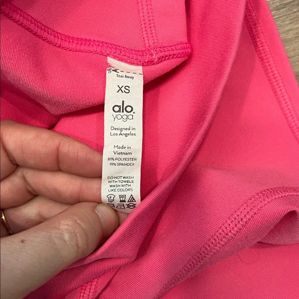 Alo Yoga High Waist Biker Short in Pink Size XS